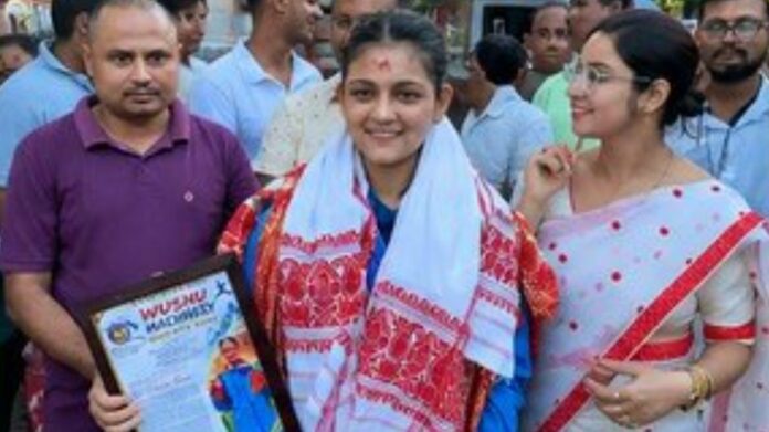 Assam Wushu Talent Diksha Tiwari Wins Three Medals at Georgia Championship