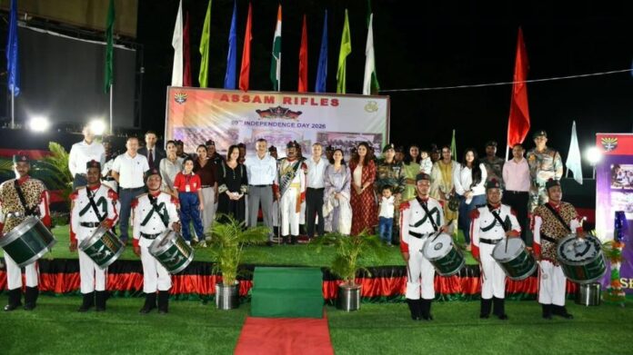 Assam Rifles Pipe Band Draws Over 1,050 Spectators at Imphal Independence Day Event