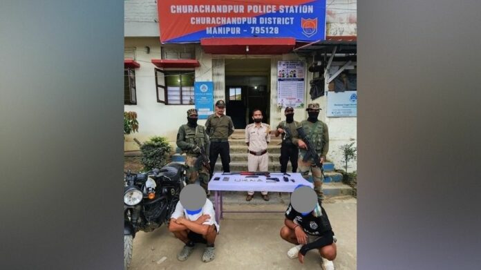 Two Alleged UKNA Associates Held in Manipur’s Churachandpur, Arms Seized