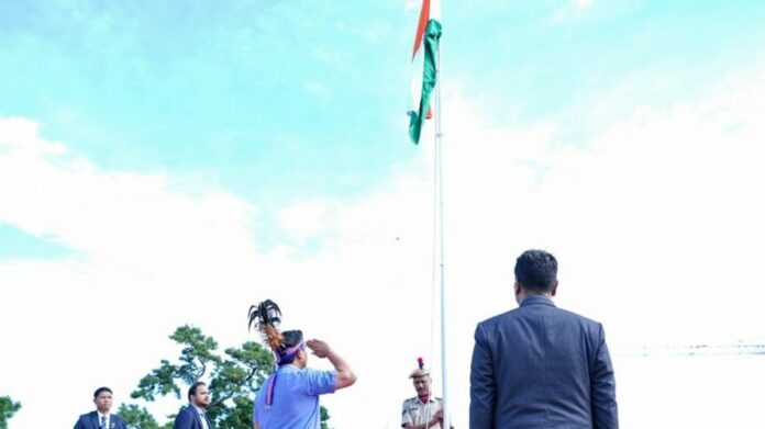 Conrad Sangma Hoists National Flag at Residence on 80th Independence Day