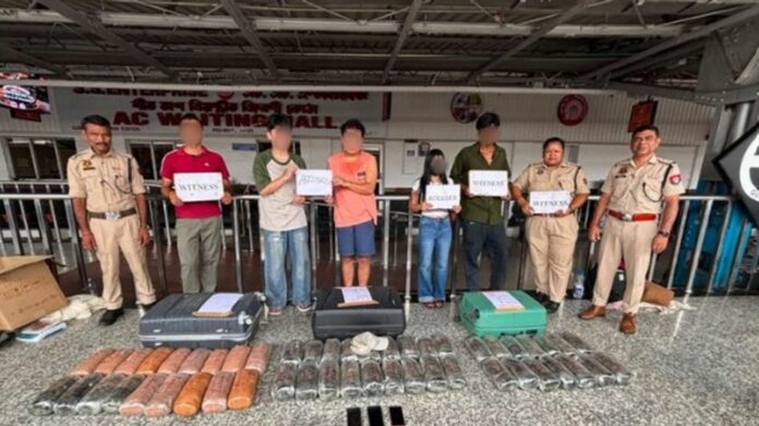 Three arrested with 55 kg cannabis at Guwahati Railway Station