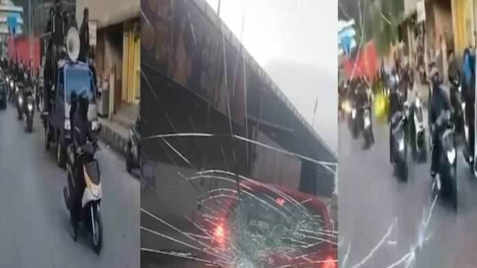 KSU Black-Flag Bike Rally Turns Violent in Shillong, Vehicles Damaged
