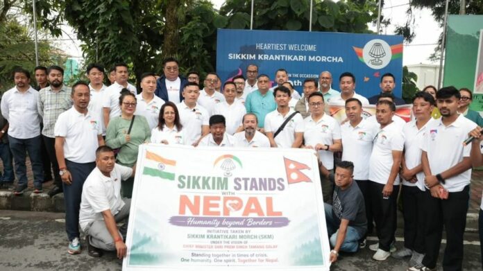 Sikkim CM Flags Off ‘Sikkim for Nepal’ Flood Relief Mission