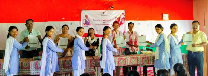 Orang College Distributes Forms Under Nijut Moina and Nijut Babu Schemes