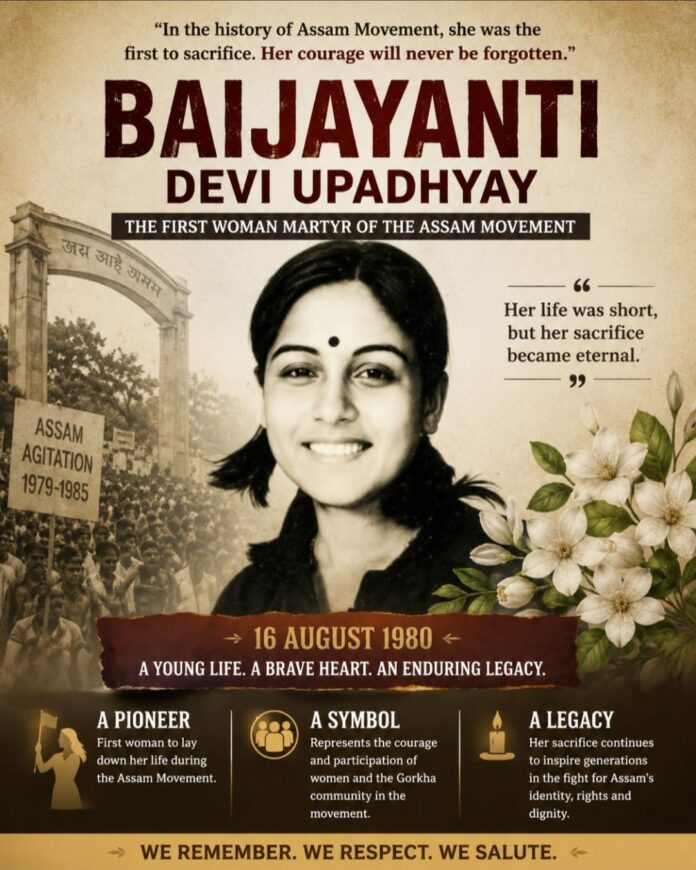 Baijayanti Devi Upadhyay: Assam’s First Woman Martyr