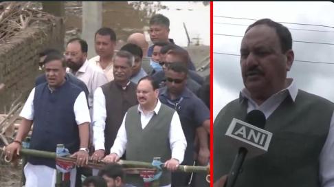 JP Nadda Assures Full Central Support for Assam Flood Relief, Says There Will Be ‘No Shortage’ of Assistance