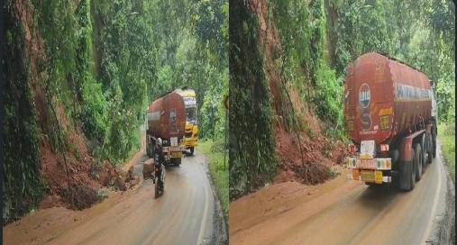 Fresh landslides disrupt traffic at Burhapahar in Nagaon