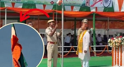 Flag Mishap Briefly Mars Independence Day Event in Dudhnoi