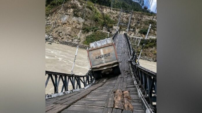 Overloaded Trucks Damage Bailey Bridge Over Lohit River in Arunachal’s Anjaw