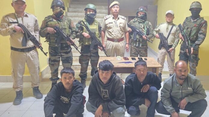 Manipur Police, Assam Rifles Arrest Four Suspected Insurgents in Chandel