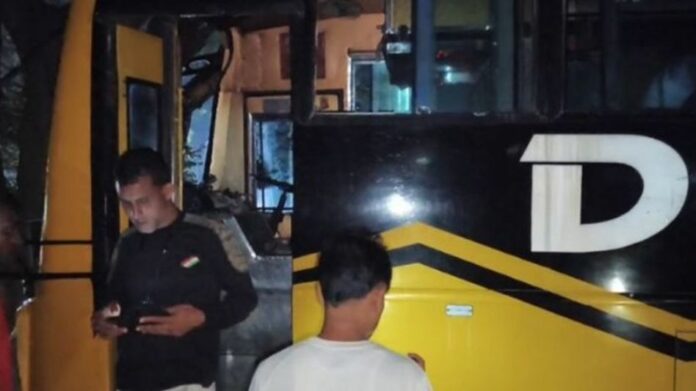 Guwahati-Haflong Night Bus Crashes at Sonapur