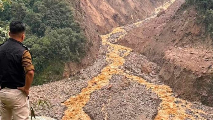 Sikkim Issues Emergency Helplines After Landslide Near Theng Tunnel
