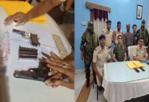 Two Detained in Tripura with Pistols, Ammunition During Vehicle-Checking Operation Two Detained in Tripura with Pistols, Ammunition During Vehicle-Checking Operation
