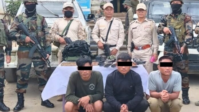 Three Armed Outfit Members Arrested, Five Rifles Seized in Manipur