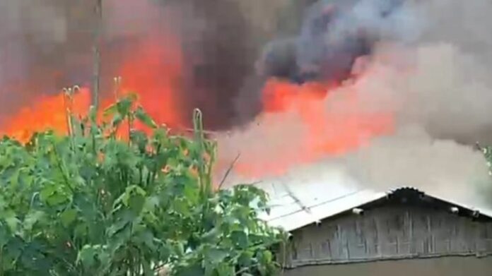Major fire near District Industries Office in Diphu guts several houses, LPG cylinders explode