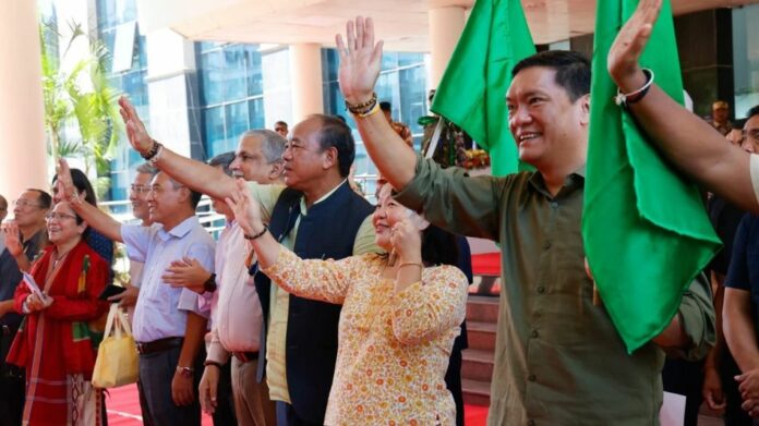 Pema Khandu flags off 40 Arunachal students for Somnath Yatra