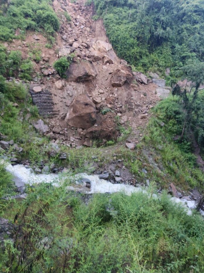 Landslide Blocks Zemithang-Tawang Road Near Shakti in Arunachal Pradesh