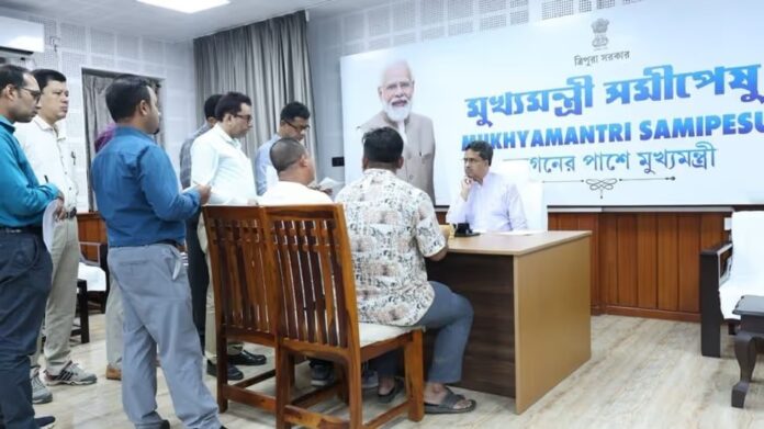 Tripura CM Manik Saha Hears Public Grievances at Mukhya Mantri Samipeshu