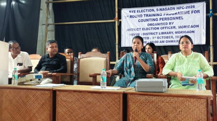 Nagaon Bypoll Counting Staff Receive First Round of Training