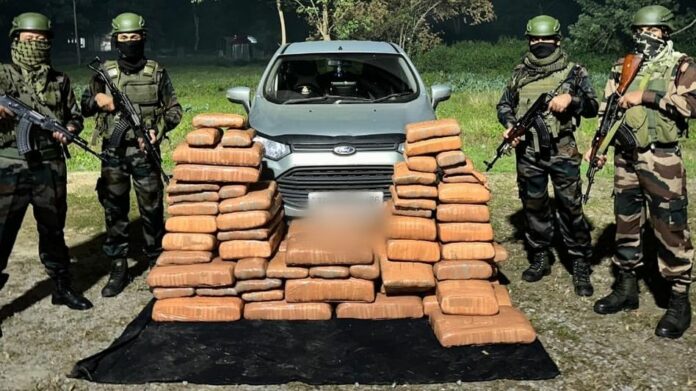 Assam Rifles seizes 340 kg of ganja worth Rs 1.74 crore in Tripura