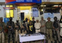 Manipur Security Forces Seize Two Rifles, 240 Rounds of Ammunition and Brown Sugar Manipur Security Forces Seize Two Rifles, 240 Rounds of Ammunition and Brown Sugar