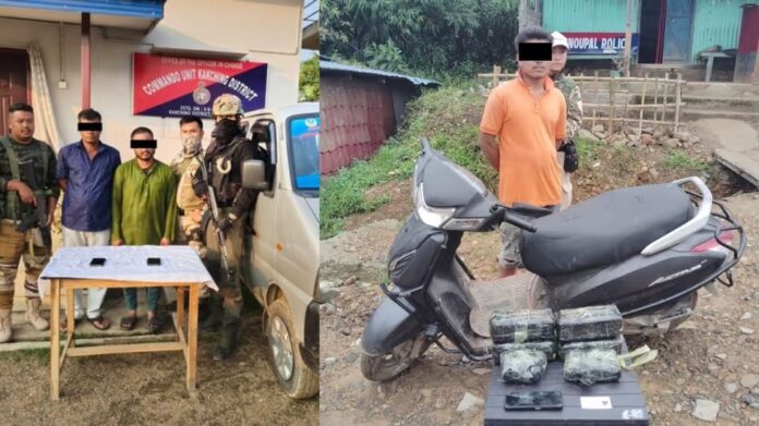 Three arrested in separate operations across Manipur