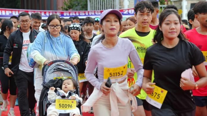 Over 3,000 runners take part in Manipur Police Half Marathon
